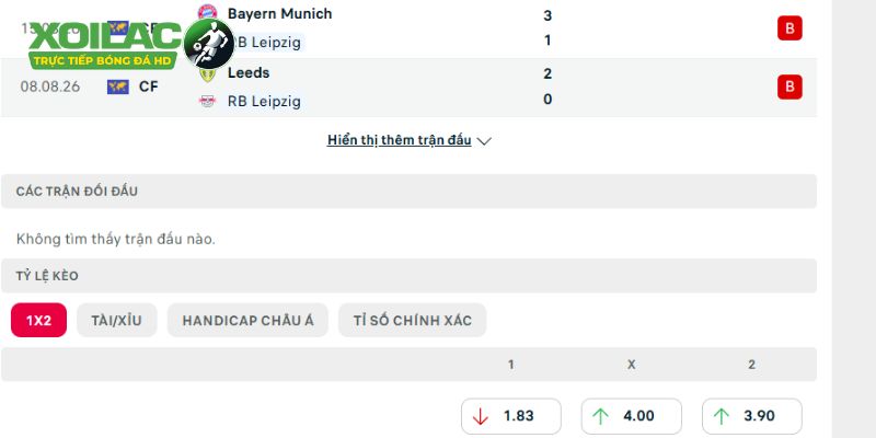 Lịch sử chạm trán trực tiếp giữa Como vs RB Leipzig